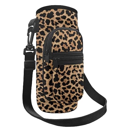 Belidome Leopard Kinder Wasserflaschenhalter Tasche Schulter Hand Sling Flaschenträger für Teenager Männer Frauen von Belidome