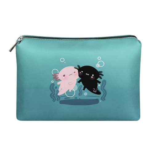 Belidome Make Up Geldbörse Reißverschluss Clutch Bag Handtasche, Rosa Schwarz Axolotl, Einheitsgröße von Belidome