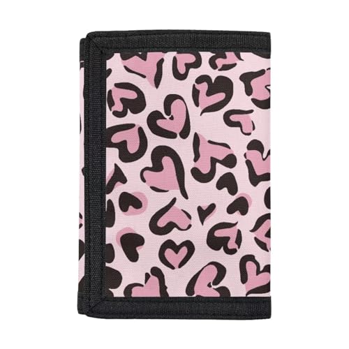 Belidome Moneybag Wallet Trifold Geldbörsen für Damen, Pink Love von Belidome