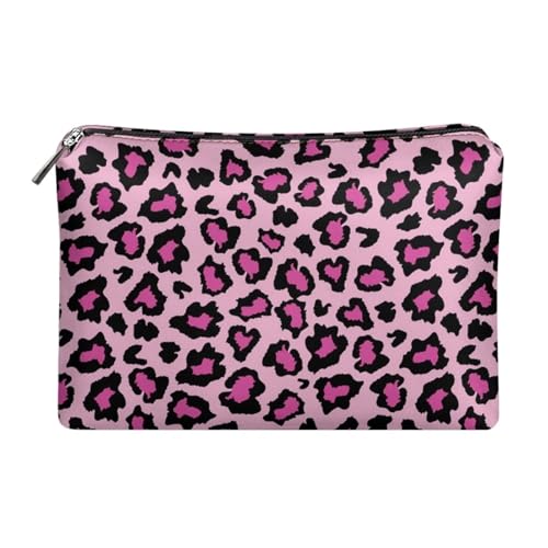 Belidome Reise Clutch Tasche Make-up Kosmetiktasche, Rosa Lila Leopard, Einheitsgröße von Belidome