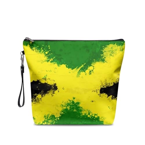 Belidome Reise-Kosmetiktaschen Make-up-Tasche für Frauen, Jamaikanische Flagge, Einheitsgröße von Belidome