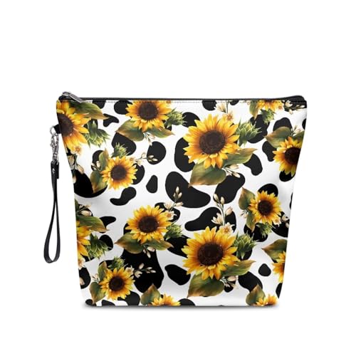 Belidome Reise-Kosmetiktaschen Make-up-Tasche für Frauen, Sonnenblumenkuh, Einheitsgröße von Belidome