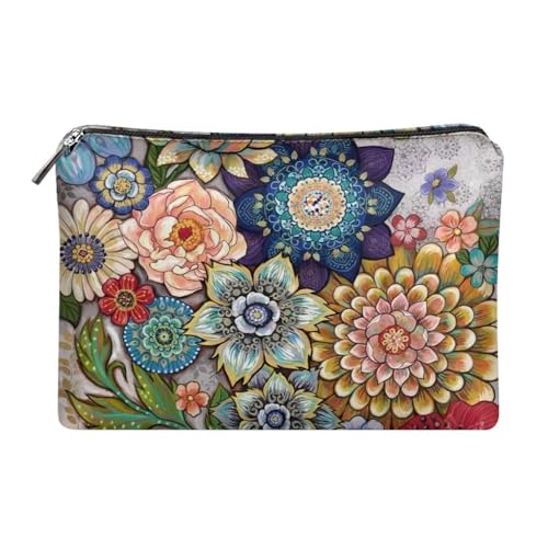 Belidome Reise-Make-up-Tasche, Kosmetik-Organizer für Damen, Bright Blossom Colorful Floral, Einheitsgröße von Belidome