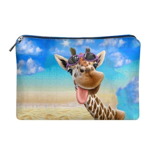 Belidome Reise-Make-up-Tasche, Kosmetik-Organizer für Damen, Giraffe Beach, Einheitsgröße von Belidome