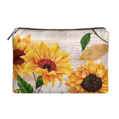 Belidome Reise-Make-up-Tasche, Kosmetik-Organizer für Damen, Klassisches Sonnenblumenmuster, Einheitsgröße von Belidome