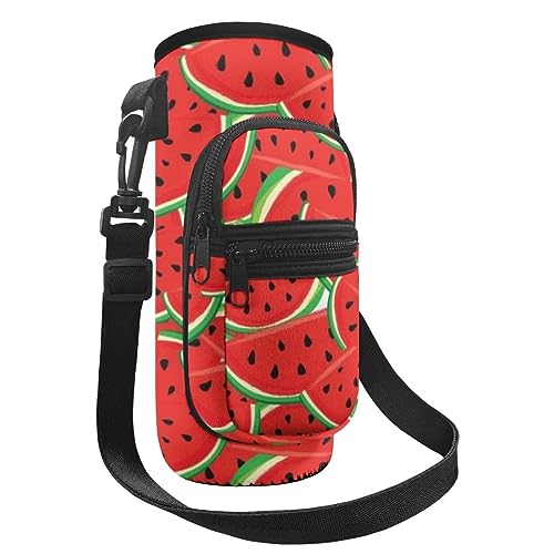 Belidome Rote Wassermelone Kinder Isolierte Wasserflasche Halter für Kinder Schulter Flasche Ärmel Tasche von Belidome