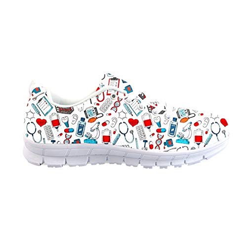 Belidome Tools Design Casual Sneaker für Frauen Teen Girls Flat Schnürschuhe Schuhe für die Arbeit Walk Runing 44EU von Belidome