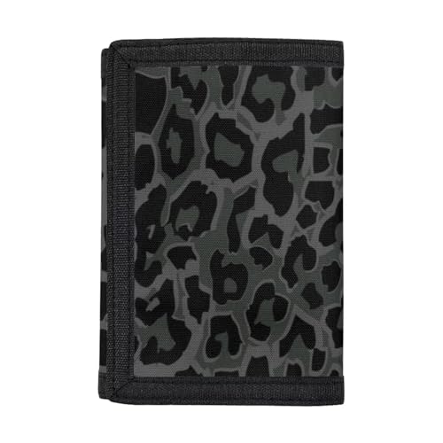 Belidome Trifold Geldbörse für Frauen Geldbörse Clutch Bag, Schwarz Leopard von Belidome