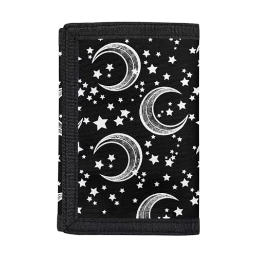 Belidome Trifold Wallet Coin Purse Card Holder Organizer, Mond Sterne von Belidome