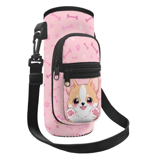 Belidome Wasserflaschenhalter Tasche mit Gurttaschen für Kinder und Jungen, Corgi, Einheitsgröße von Belidome