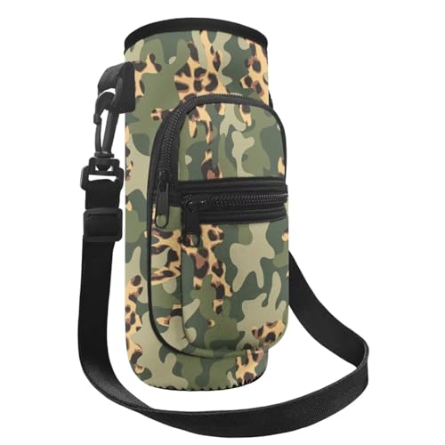 Belidome Wasserflaschenhalter Tasche mit Gurttaschen für Kinder und Jungen, Leopardenmuster, Camouflage, Einheitsgröße von Belidome