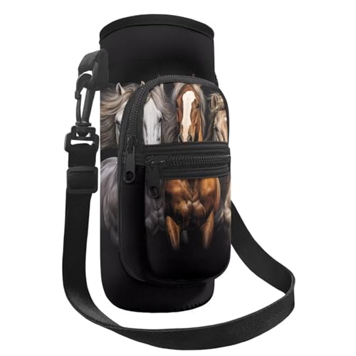 Belidome Wasserflaschenhalter Tasche mit Gurttaschen für Kinder und Jungen, Pferde-Stil, Einheitsgröße von Belidome