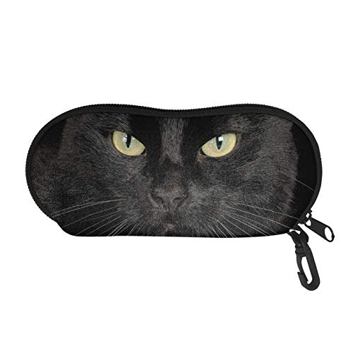 Belidome Weiche Brillenetui, tragbar, strapazierfähig, Sonnenbrillentasche für Damen, schwarze katze, One size von Belidome