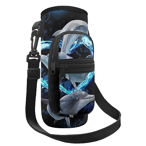 Belidome Whale Wasserflasche Halter Tasche mit Riemen Taschen für Jungen Mädchen Schulter Crossbody Flasche Träger Beutel Fall von Belidome