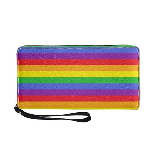 Belidome Wristlet Geldbörse Geldbörse für Frauen Damen Handtasche Leder, Regenbogen-Flagge Lgbt, Einheitsgröße von Belidome