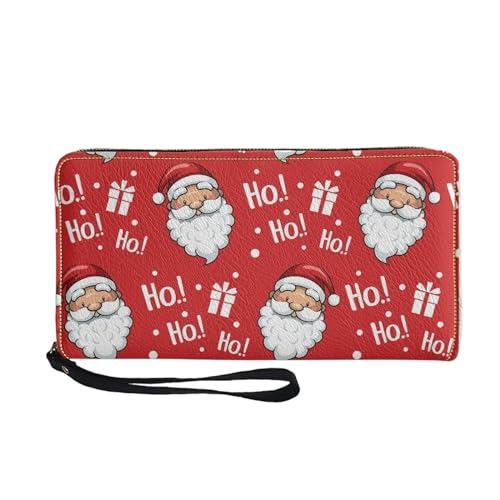 Belidome Wristlet Tasche Frauen Brieftasche Geldbörse Leder Clutch Karte Handtasche, Christmas Santa Claus-1 (Weihnachtsmann), Einheitsgröße von Belidome