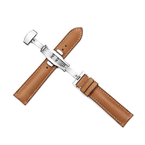 16mm 18mm 19mm 20mm 22mm 24mm Lederband Männer Frauen Armband-Schmetterlings-Faltschließe Uhrenarmband, 19mm 16mm 18mm 19mm 20mm 22mm 24mm Lederband Männer Frauen Armband-Schmetterlings-Faltschließe Uhrenarmband, 19mm von Believewang