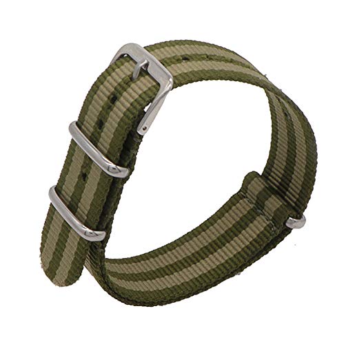 18mm/20mm/22mm Armee Sport NATO Armband Stoff Nylon Armband Schnalle Gürtel Uhrenarmbänder Bunte Regenbogen, 18mm von Believewang