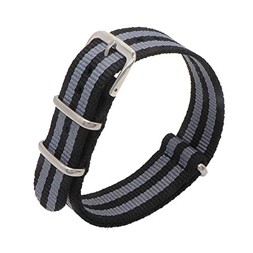 18mm/20mm/22mm Armee Sport NATO Armband Stoff Nylon Armband Schnalle Gürtel Uhrenarmbänder Bunte Regenbogen, 18mm von Believewang