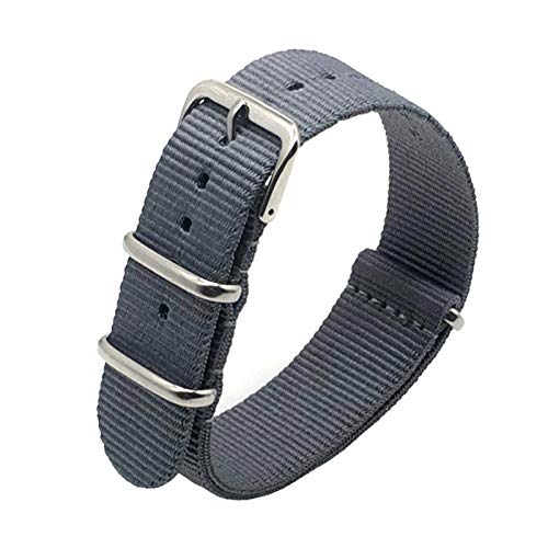 18mm/20mm/22mm Armee Sport NATO Armband Stoff Nylon Armband Schnalle Gürtel Uhrenarmbänder Bunte Regenbogen, 18mm von Believewang