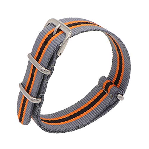 18mm/20mm/22mm Armee Sport NATO Armband Stoff Nylon Armband Schnalle Gürtel Uhrenarmbänder Bunte Regenbogen, 18mm von Believewang