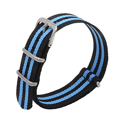 18mm/20mm/22mm Armee Sport NATO Armband Stoff Nylon Armband Schnalle Gürtel Uhrenarmbänder Bunte Regenbogen, 18mm von Believewang