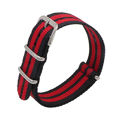 18mm/20mm/22mm Armee Sport NATO Armband Stoff Nylon Armband Schnalle Gürtel Uhrenarmbänder Bunte Regenbogen, 20mm von Believewang