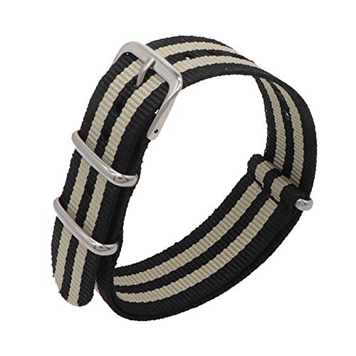 18mm/20mm/22mm Armee Sport NATO Armband Stoff Nylon Armband Schnalle Gürtel Uhrenarmbänder Bunte Regenbogen, 20mm von Believewang