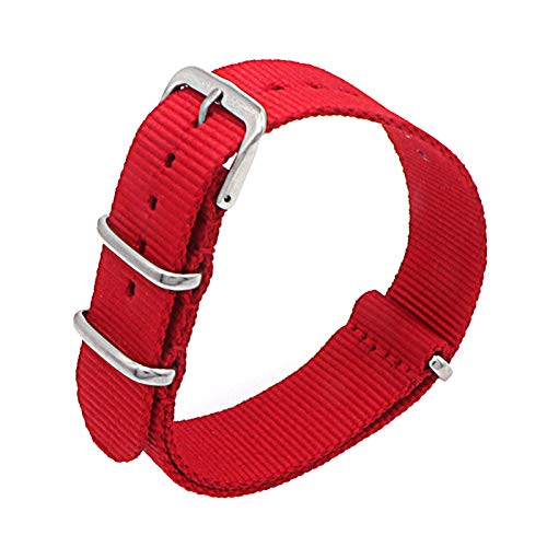 18mm/20mm/22mm Armee Sport NATO Armband Stoff Nylon Armband Schnalle Gürtel Uhrenarmbänder Bunte Regenbogen, 22mm von Believewang