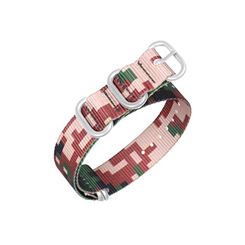 18mm 20mm 22mm 24mm 26mm Camouflage Nylonband NATO Canvas Sport-Uhrenarmband-Handgelenk-Band-Armband Zubehör, 18mm von Believewang