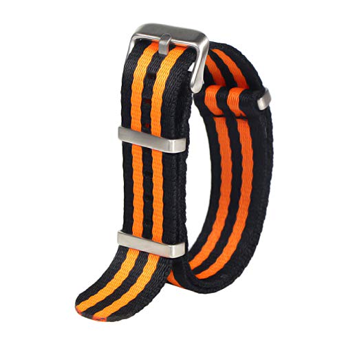 20mm/22mm Seatbelt-Uhrenarmband Nylon NATO Armband Military Uhr Uhren Ersatzband, 20mm von Believewang