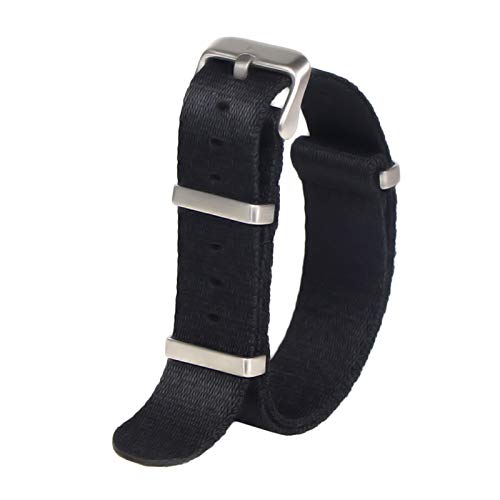 20mm/22mm Seatbelt-Uhrenarmband Nylon NATO Armband Military Uhr Uhren Ersatzband, 22mm von Believewang