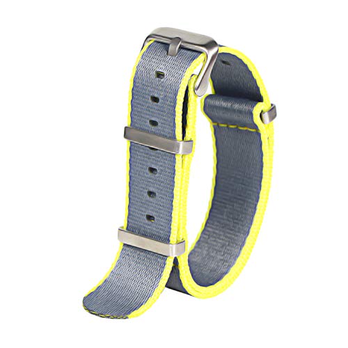 20mm/22mm Seatbelt-Uhrenarmband Nylon NATO Armband Military Uhr Uhren Ersatzband, 22mm von Believewang