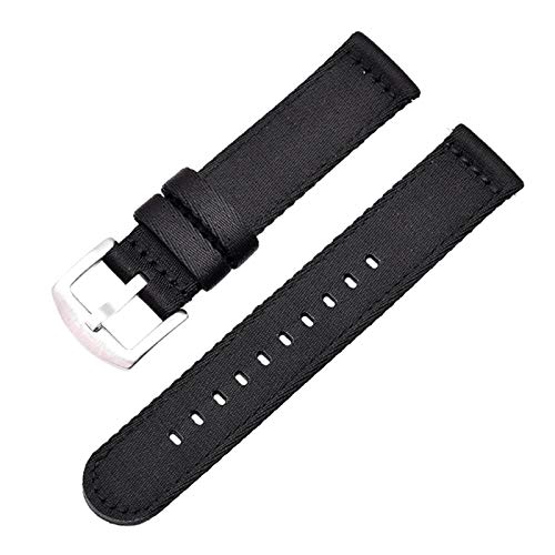 Atmungsaktiv Woven Nylon-Uhrenarmband 18mm/20mm/22mm/24mm Leichte Canvas Uhrenarmbänder Sport, 24mm von Believewang