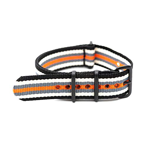 Breathable Segeltuch-Uhrenarmband 18mm/20mm/22mm/24mm Nylongürtel für Männer/Frauen Ersatz-Armband, 18mm von Believewang