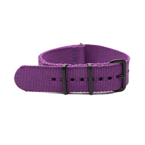 Breathable Segeltuch-Uhrenarmband 18mm/20mm/22mm/24mm Nylongürtel für Männer/Frauen Ersatz-Armband, 20mm von Believewang