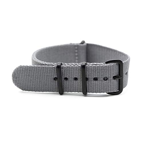 Breathable Segeltuch-Uhrenarmband 18mm/20mm/22mm/24mm Nylongürtel für Männer/Frauen Ersatz-Armband, 22mm von Believewang