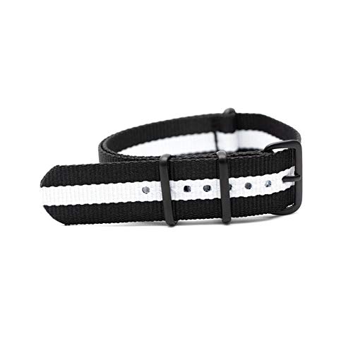 Breathable Segeltuch-Uhrenarmband 18mm/20mm/22mm/24mm Nylongürtel für Männer/Frauen Ersatz-Armband, 24mm von Believewang