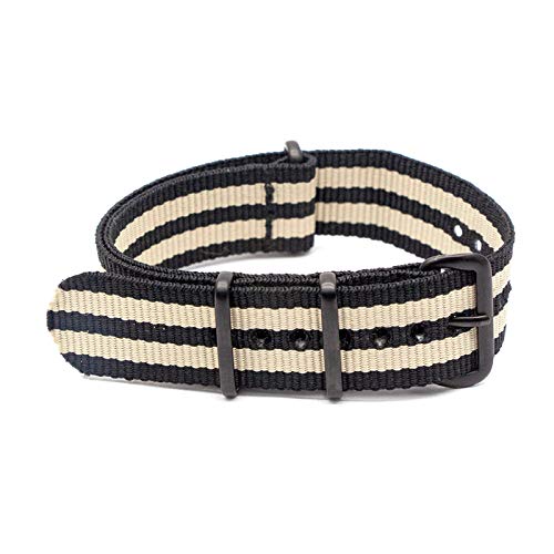 Breathable Segeltuch-Uhrenarmband 18mm/20mm/22mm/24mm Nylongürtel für Männer/Frauen Ersatz-Armband, 24mm von Believewang