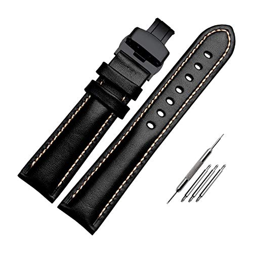Echtes Leder-Armband 18mm/20mm/21mm/22mm Uhrenarmband-Uhr-Ersatz-Gurt-Uhr-Zubehör, 20mm von Believewang