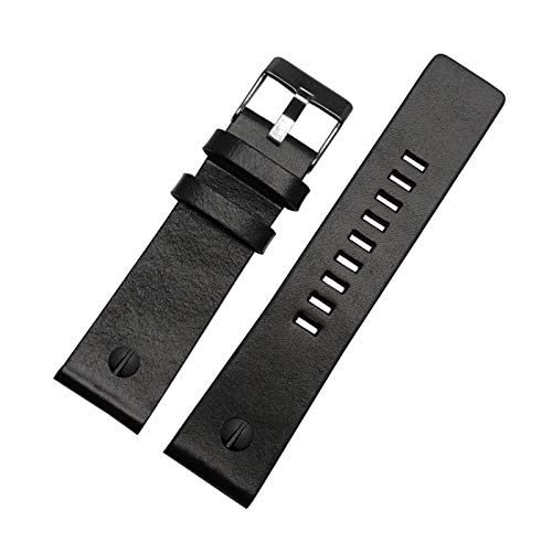 Echtes Leder-Armband-Uhrenarmband 22mm/24mm/26mm/28mm/30mm Uhrenarmband mit Niet-Uhrenarmband, 24mm von Believewang