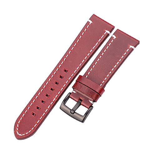 Echtes Leder Uhrenarmbänder 18mm/20mm/22mm/24mm Damen/Herren-Uhr-Ersatz-Gurt-Uhr-Zubehör, 20mm von Believewang