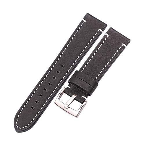 Echtes Leder Uhrenarmbänder 18mm/20mm/22mm/24mm Damen/Herren-Uhr-Ersatz-Gurt-Uhr-Zubehör, 22mm von Believewang
