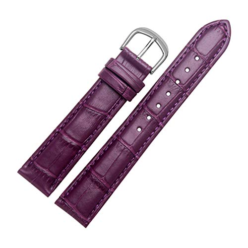 Echtes Leder-Uhrenarmband 12 13 14 15 16 17 18mm Bügel für Frauen Armband-Uhr-Zubehör, 17mm von Believewang