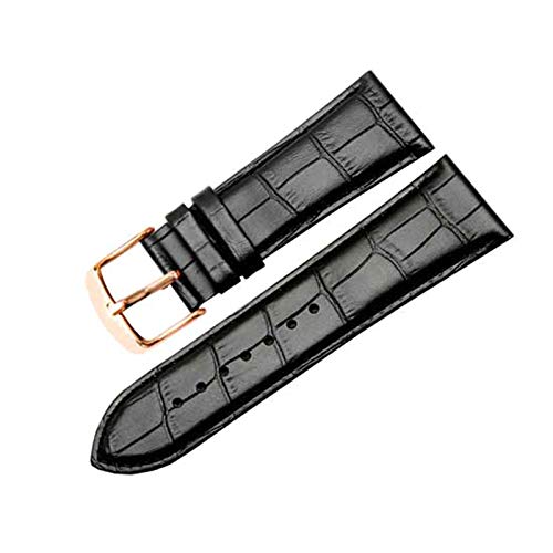 Echtes Lederband 24mm/26mm/28mm/30mm mit Dornschliesse für Herren Uhren Zubehör, 24mm von Believewang