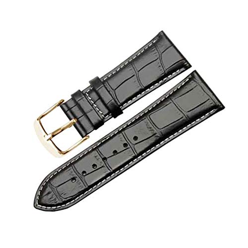 Echtes Lederband 24mm/26mm/28mm/30mm mit Dornschliesse für Herren Uhren Zubehör, 30mm von Believewang