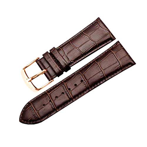 Echtes Lederband 24mm/26mm/28mm/30mm mit Dornschliesse für Herren Uhren Zubehör, 30mm von Believewang