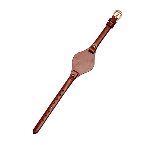 Echtes Lederband mit Edelstahl-Wölbung Dame Strap 8mm/18mm Uhren Zubehör, 8mm von Believewang