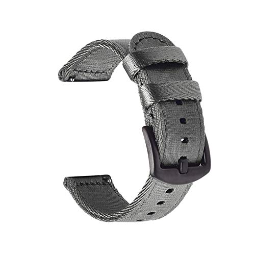 Believewang Ersatz-Nylon-Uhrenarmband 18mm-24mm doppelte Schicht Leinwand Glatte Nylonband Uhrenarmbänder, 20mm von Believewang