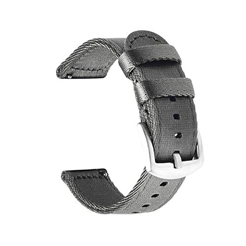 Believewang Ersatz-Nylon-Uhrenarmband 18mm-24mm doppelte Schicht Leinwand Glatte Nylonband Uhrenarmbänder, 20mm von Believewang